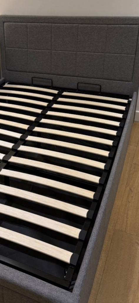 ***SOLD!** Thank you everyone for your interest!! Small double ottoman bed GREY great condition 