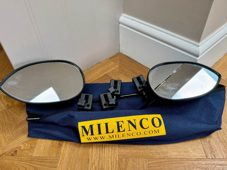 Milenco Universal Aero 3 XXL Convex Mirrors (Pair) + Case – £35