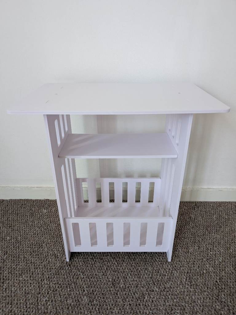 Bedside Table 3 Tier White (2 available)