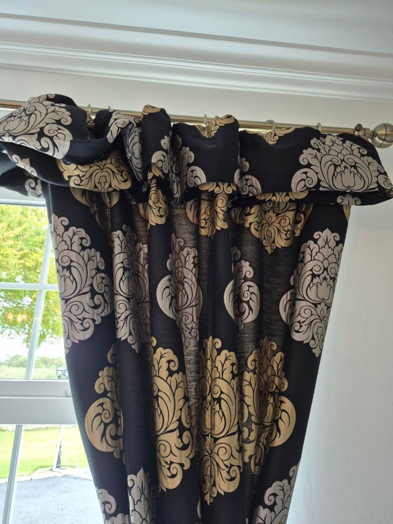 Large handmade blackout harlequin curtains 
