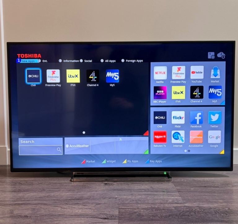 Toshiba 49” 4K Smart TV with Remote – Good Condition