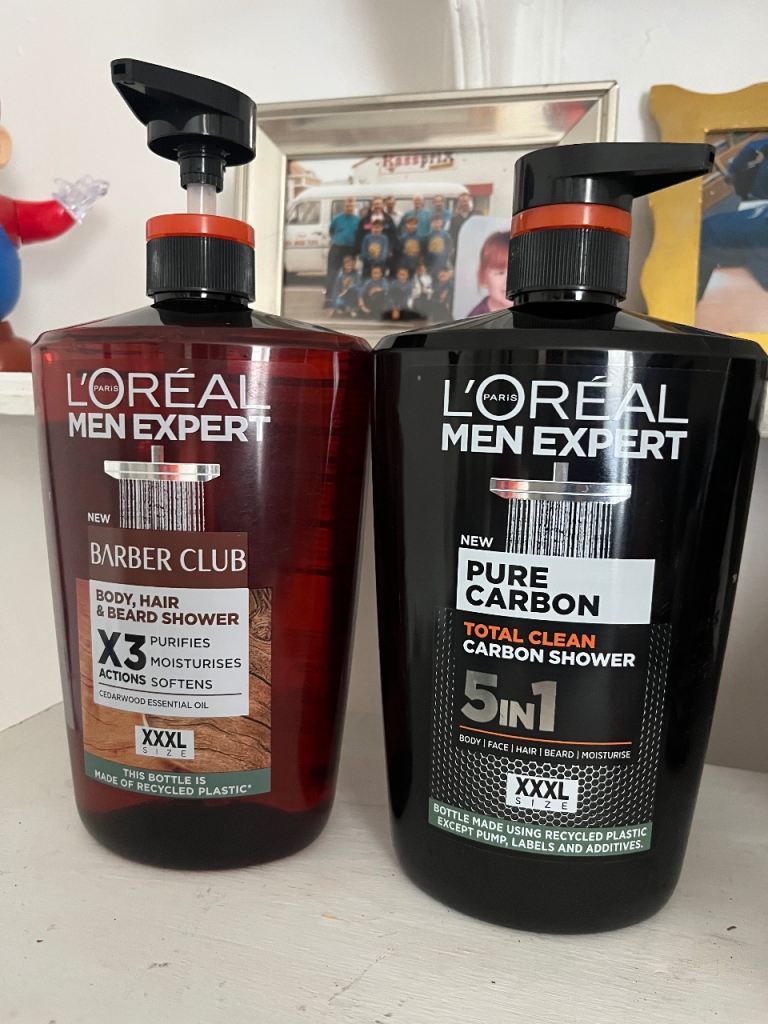 L'Oréal Men Expert Shower Gels - Barber Club & Pure Carbon, XXL
