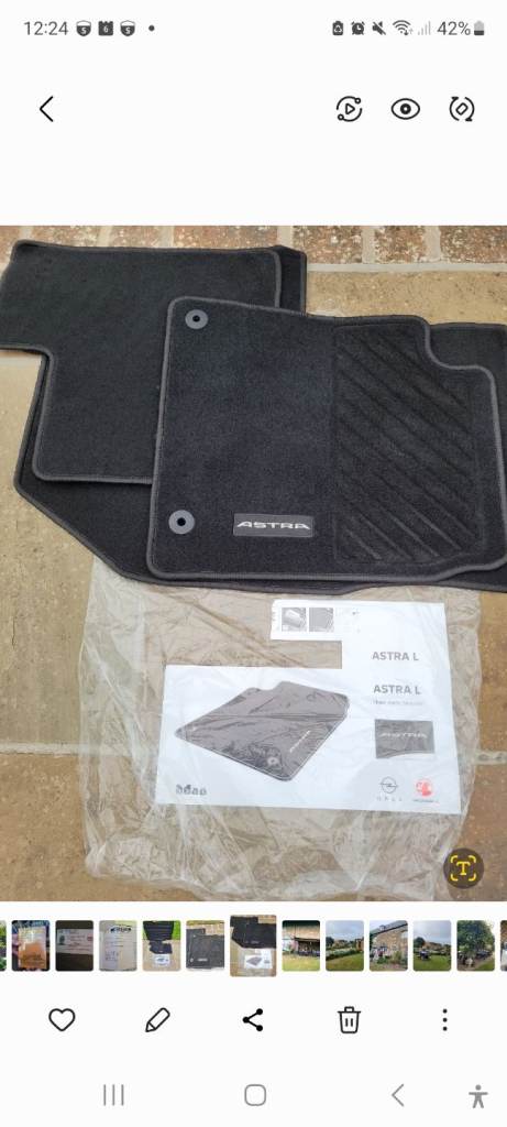 image for Vauxhall Astra mat set with boot liner
