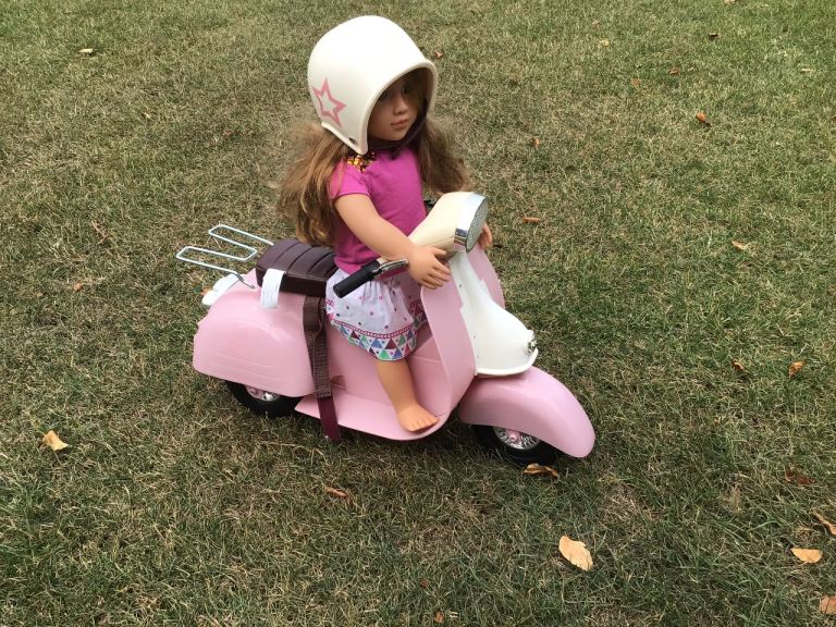 Our Generation Doll Scooter with Helmet – Pink, Good Condition