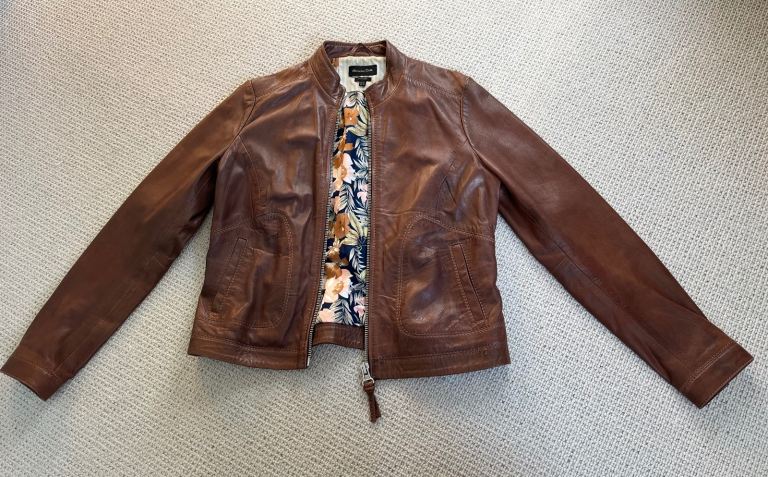 image for Massimo Dutti leather jacket -Size L VGC