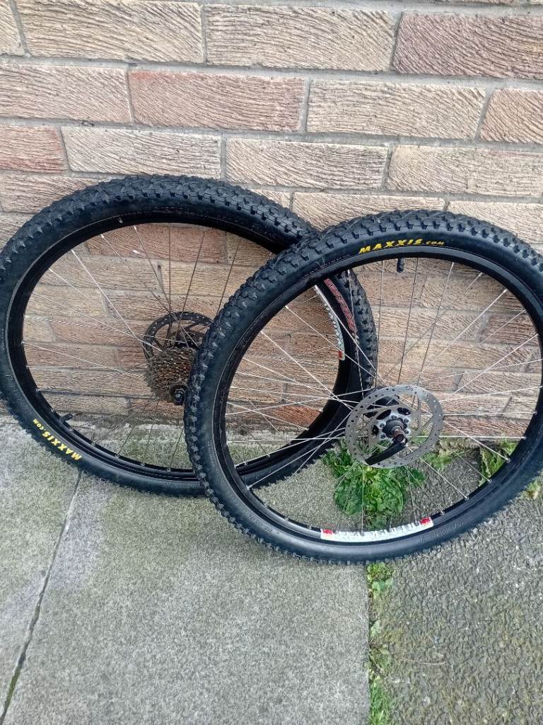 Pair 26inch disc brake wheels 