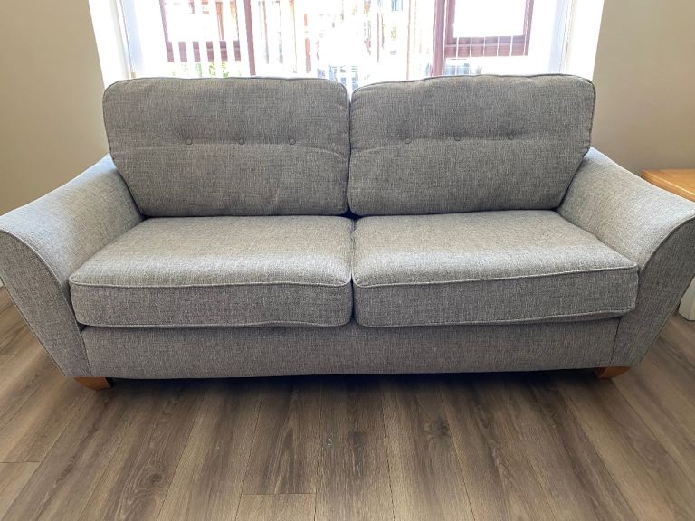 Comfy Grey 2-Seater & 3-Seater Fabric Sofa – Good Condition