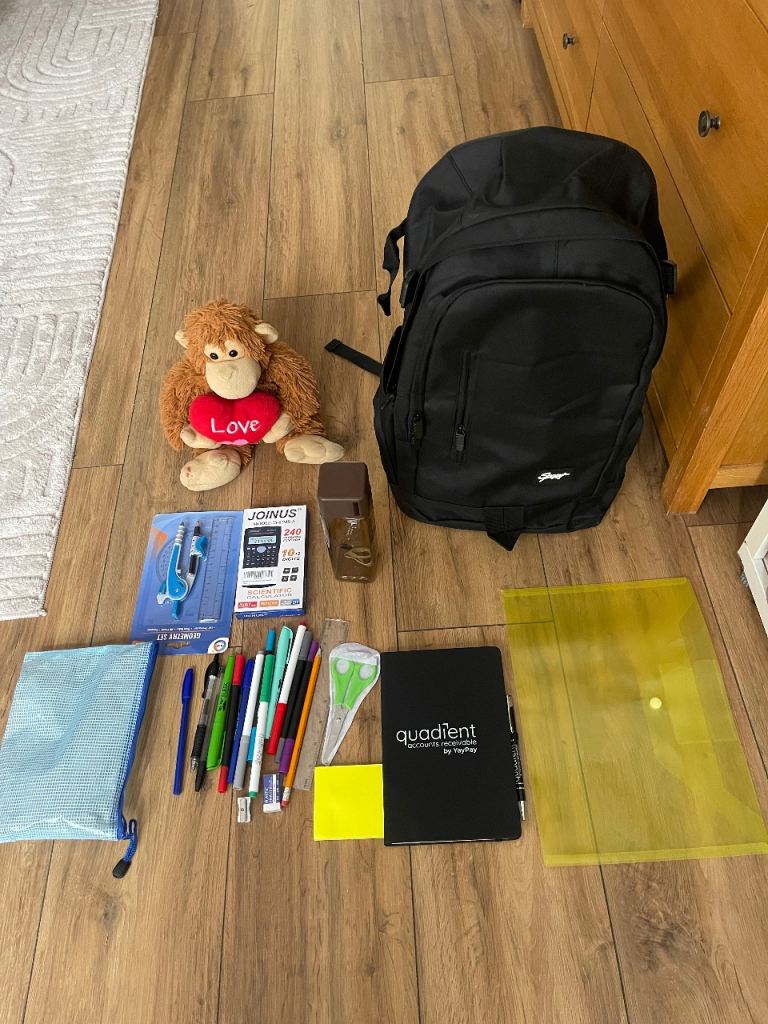 Black Backpack with Multiple Pockets –  Brand New