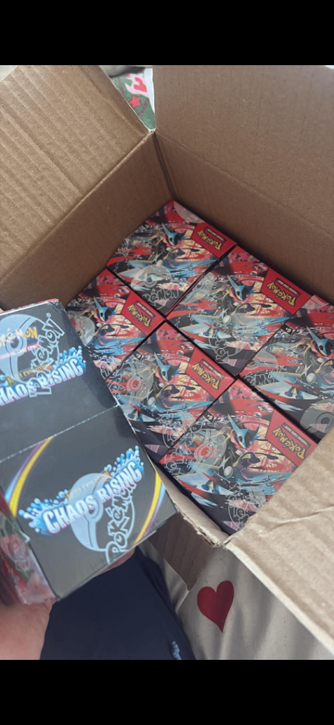 7 chaos rising half booster boxes pokemon 
