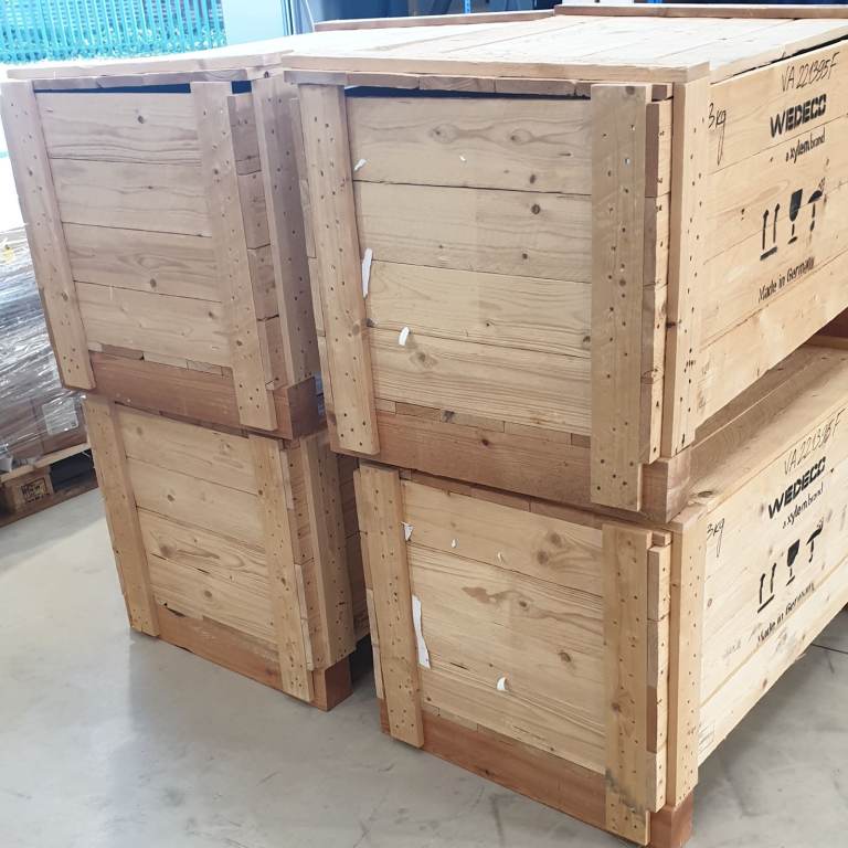 WEDECO Wooden Crates – New, Unused Storage Boxes