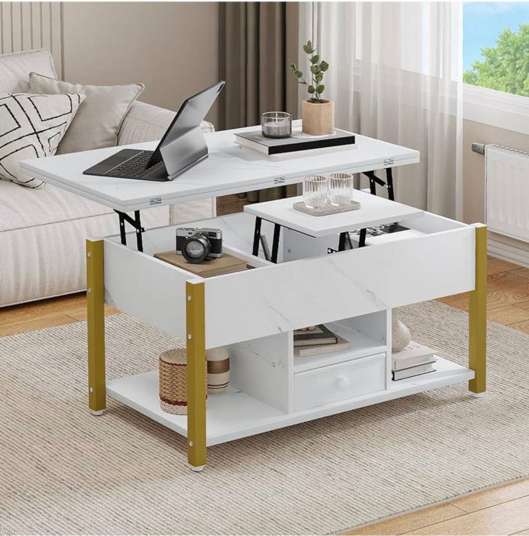 YITAHOME Lift-Top Coffee Table with integrated LED lighting