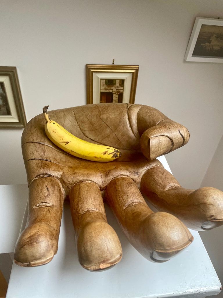 HUGE Wooden Hand Sculpture Kitchen Island Centrepiece 