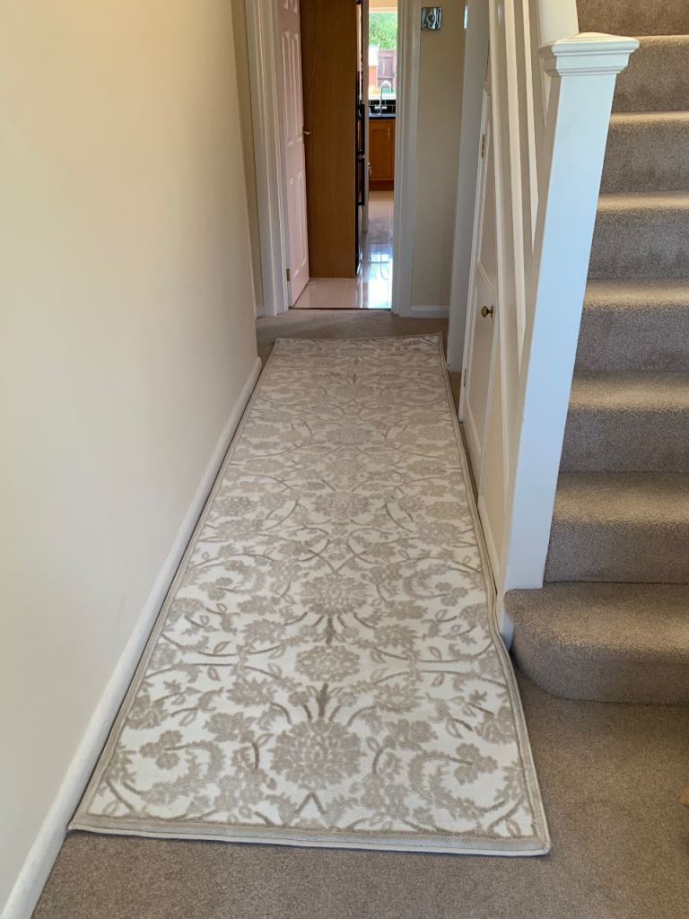 Unique Loom Himalaya Collection Runner Rug - White & Brown, 3'x10'