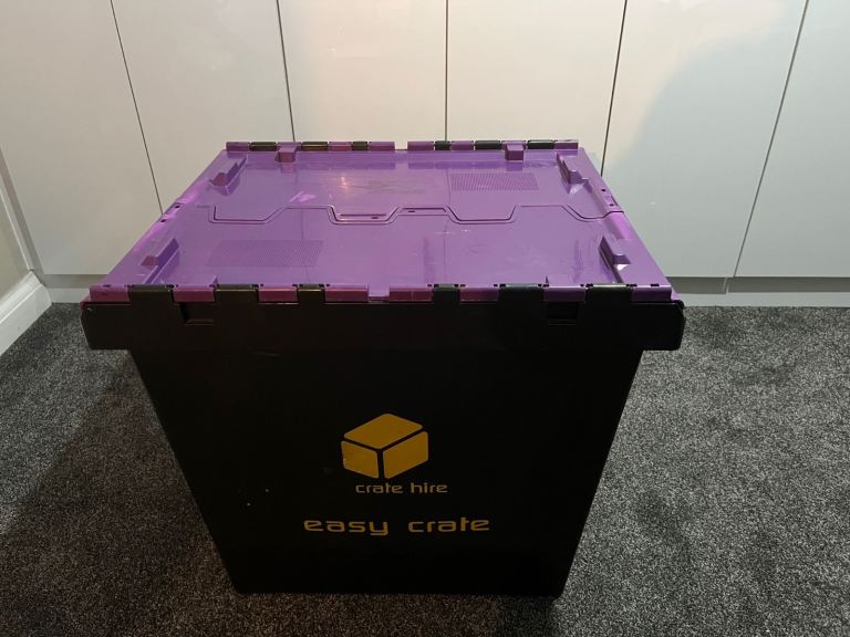 Easy Crate Storage Box – Black and Purple, Good Condition