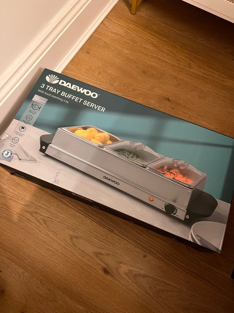 New sealed Daewo 3 tray buffet server