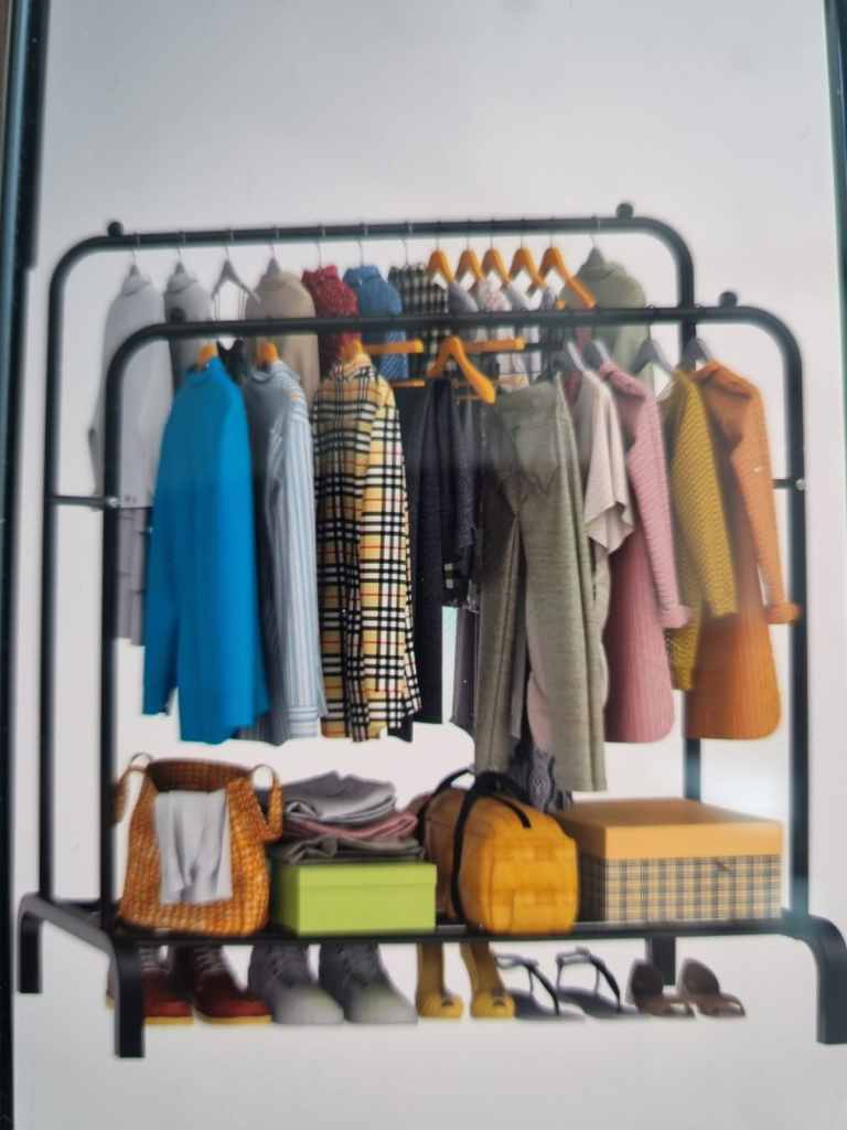 image for double clothes hanging rails new in boxes