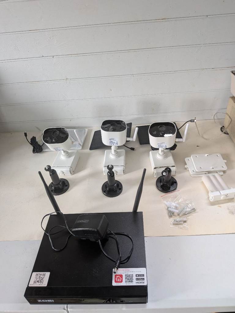 Wireless Security Camera System with NVR and 3 Cameras