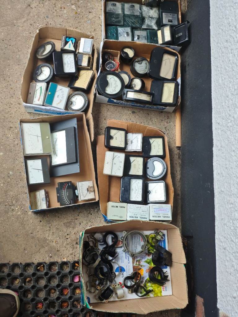 Large Job Lot of Mixed Electrical Gauges and Panel Meters