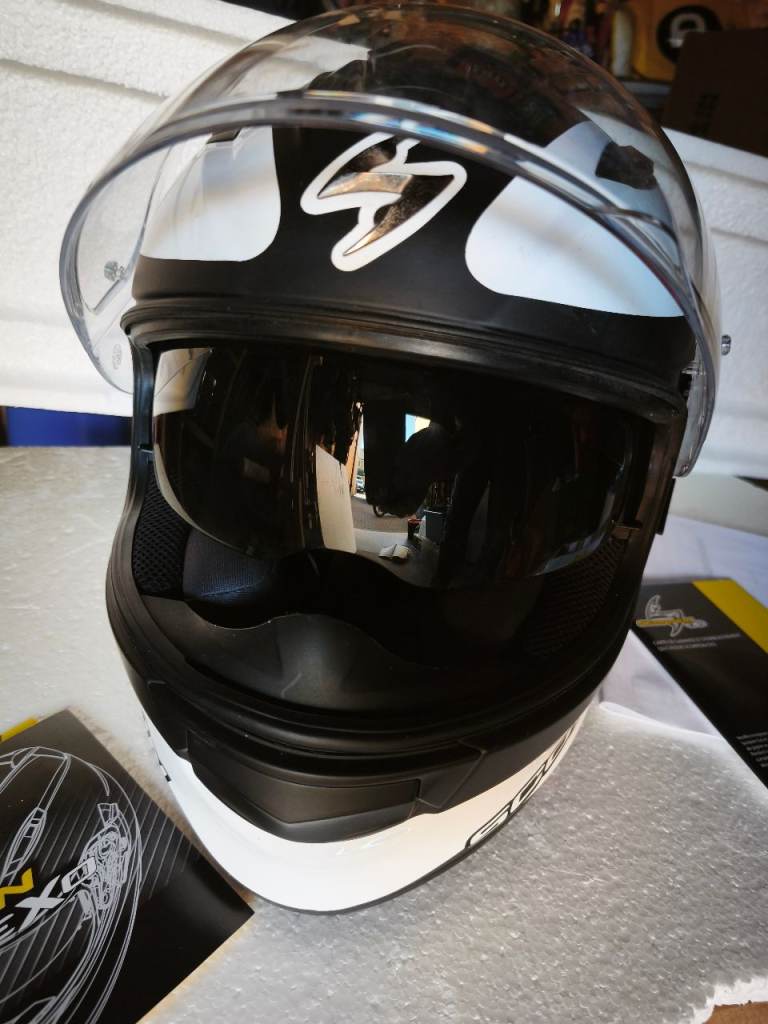 Scorpion helmet with sun visor