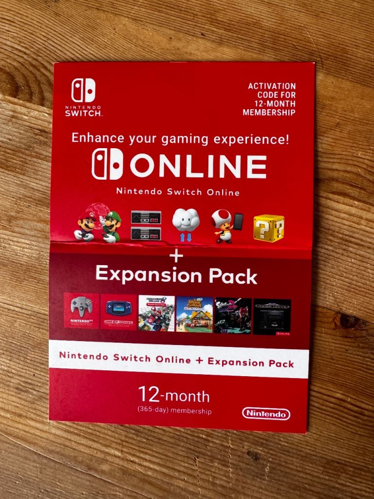 Nintendo Switch Online + Expansion Pack 12-Month Membership Code