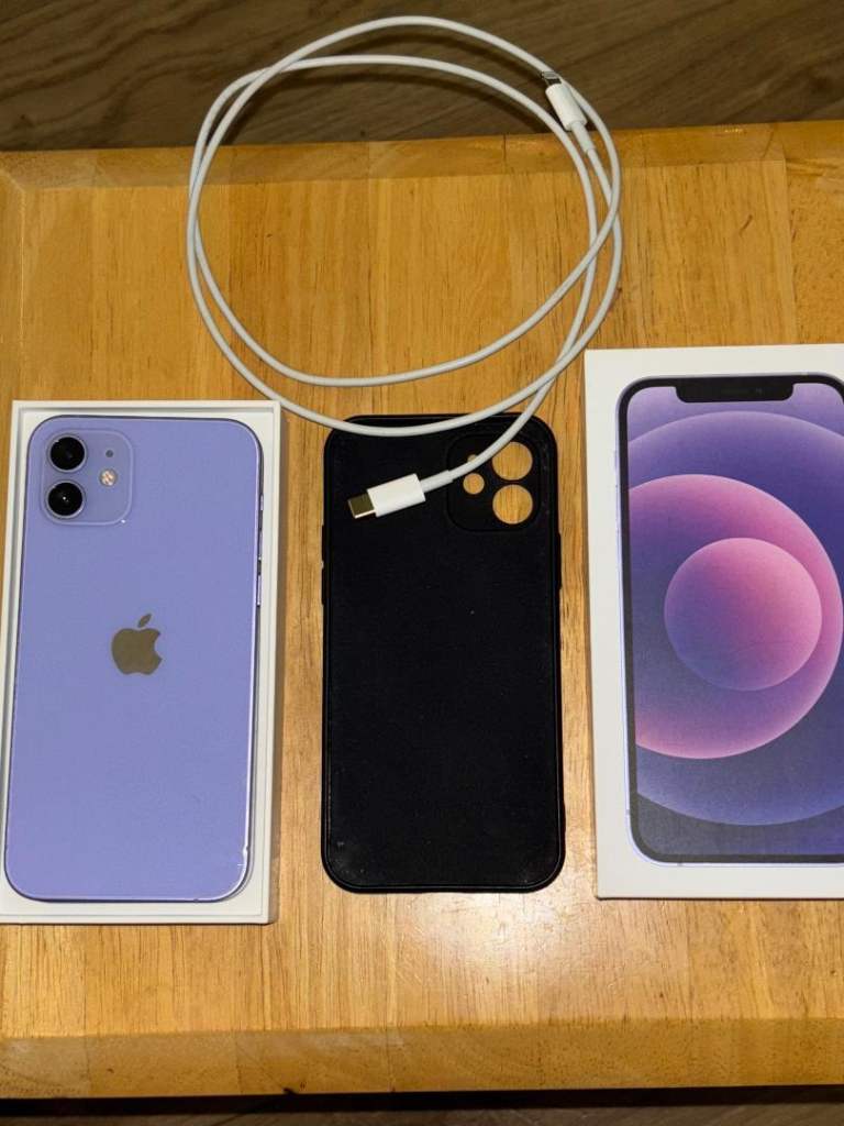 iPhone 12 64GB in Lilac. Original Box. Excellent Condition. 83% Battery Health. Accept £135 ono