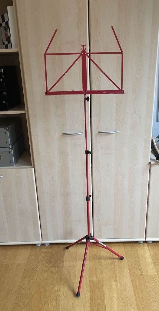 Kinsman red sheet music stand folding, good quality