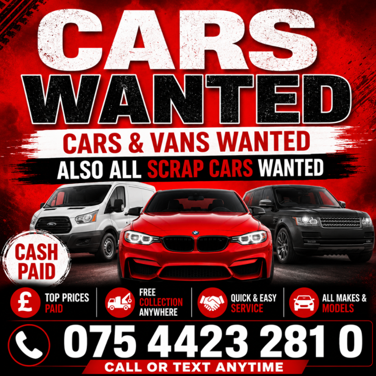 All unwanted and scrap cars,vans wanted