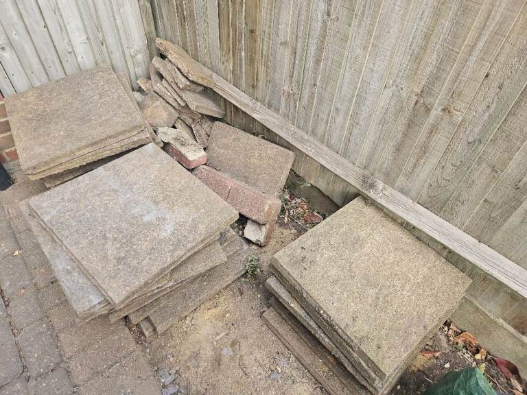 Used Grey Paving Slabs - Garden Patio