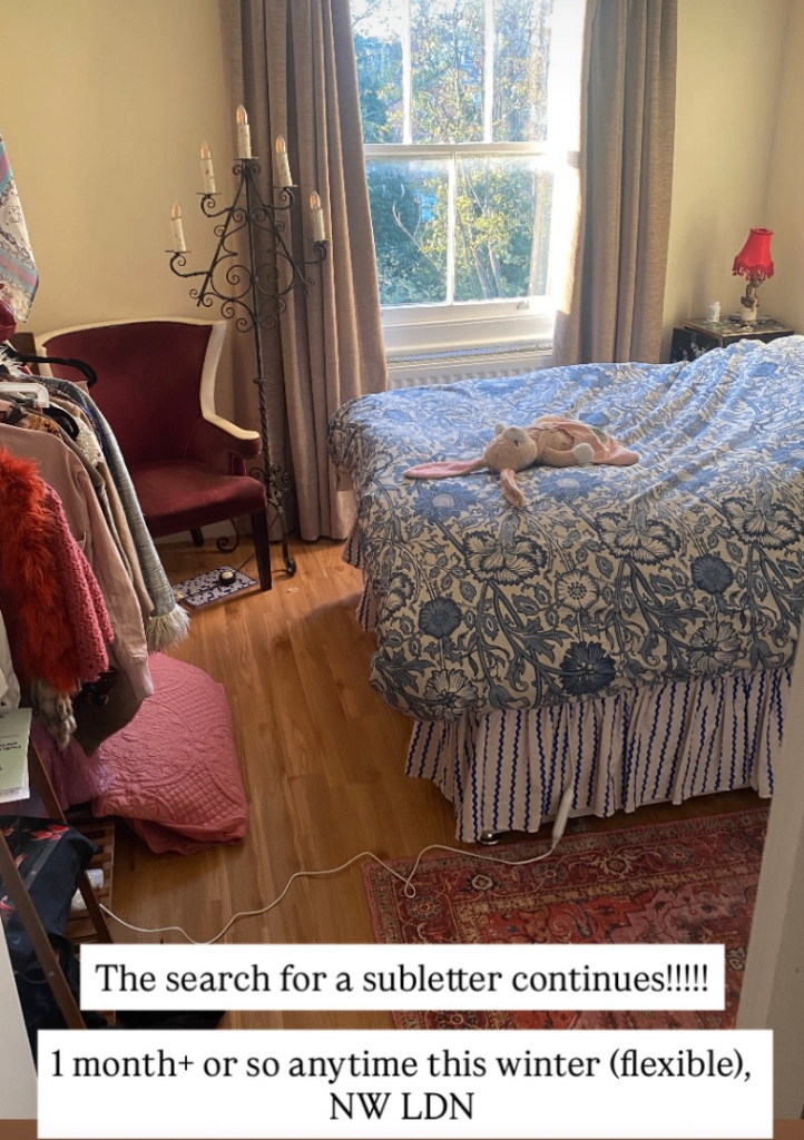 1-month sublet anytime, peaceful girls house South Hampstead
