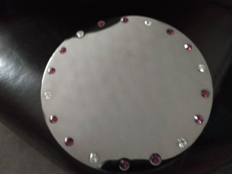 TRINKET BOX for rings, earrings. Small, polished stainless steel/mirrored face. New, labelled