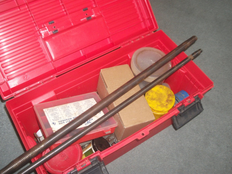 Plumbers tool kit in case.tools..soldering solder/flux. tube cutters .bending springs  all in case