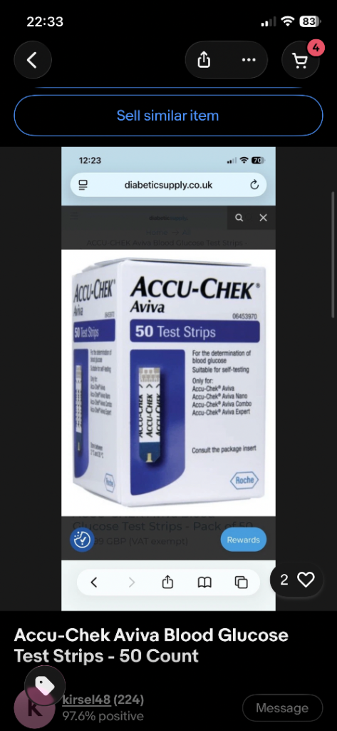 Accu chek test strips 