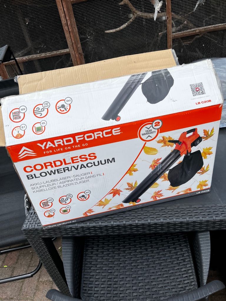 Yard Force Cordless Blower/Vacuum – Brand New in Box