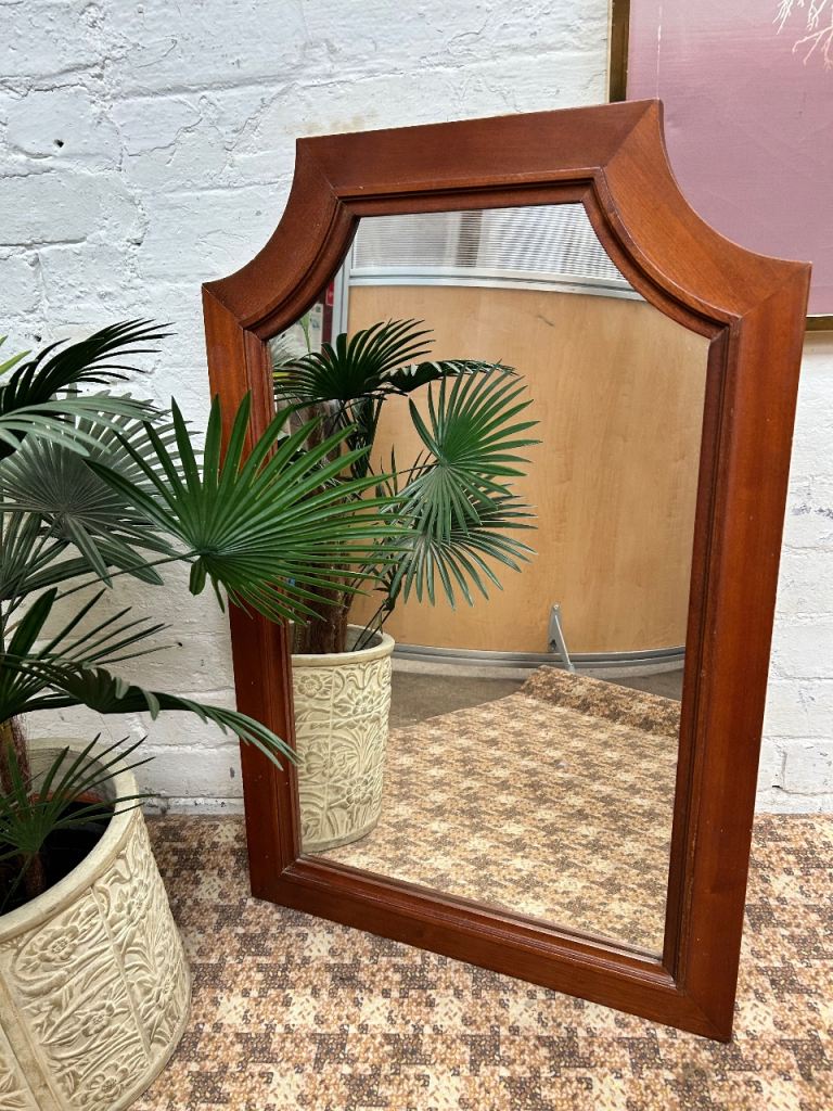  Vintage Mahogany Large French Style Mirror 
