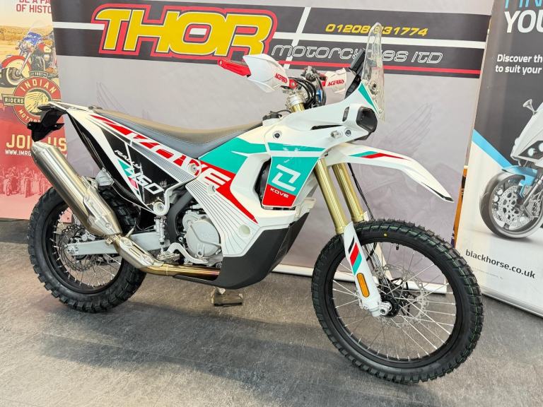 KOVE RALLY 450 2025 BRAND NEW 5+TOP SPEC ADVENTURE BIKE IN STOCK NOW £8500 