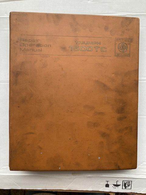 Triumph 1500TC workshop manual -  factory issue ring binder type – Part No 545637