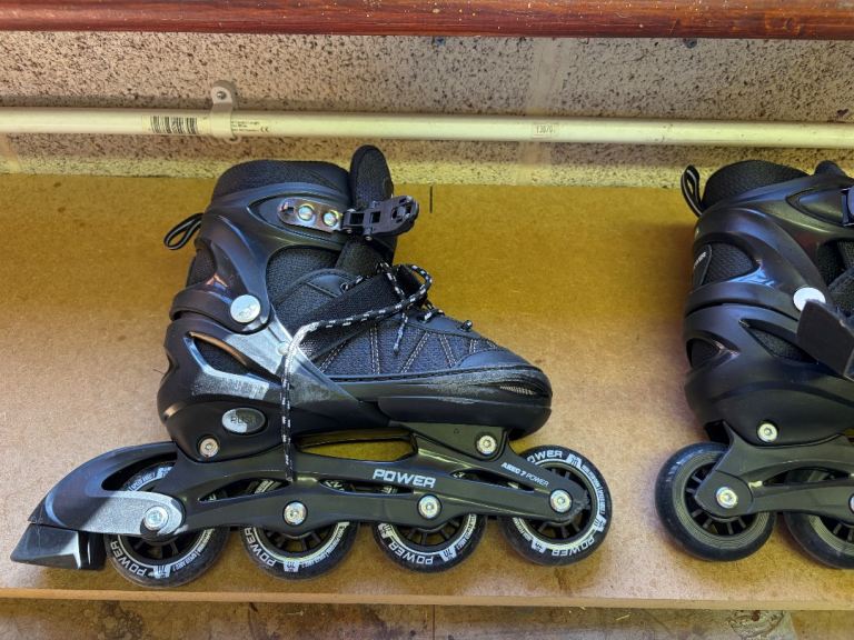 POWER Inline Skates, Black, Size 2-4 (Medium)