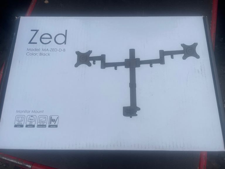 ✅ £50 Each x10 Brand New Double Monitor Arms Black 