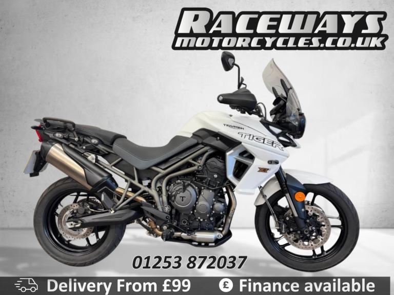 TRIUMPH Tiger 800 XRX WHITE 2018 18 REG, ONLY 6,568 MILES, 800CC MOTORCYCLE