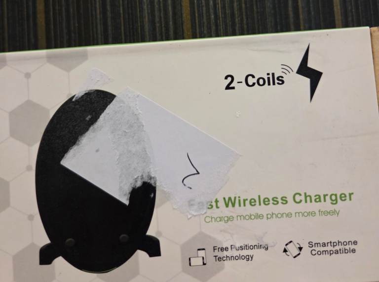 2-Coils Fast Wireless Charger – New in Box