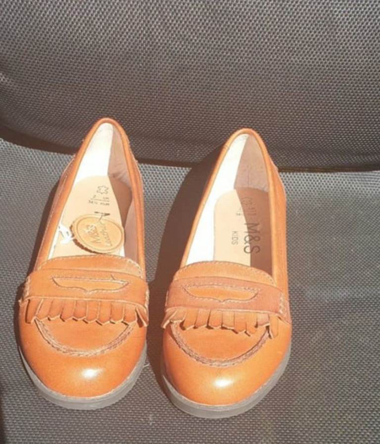 New brown M&S shoes size 2