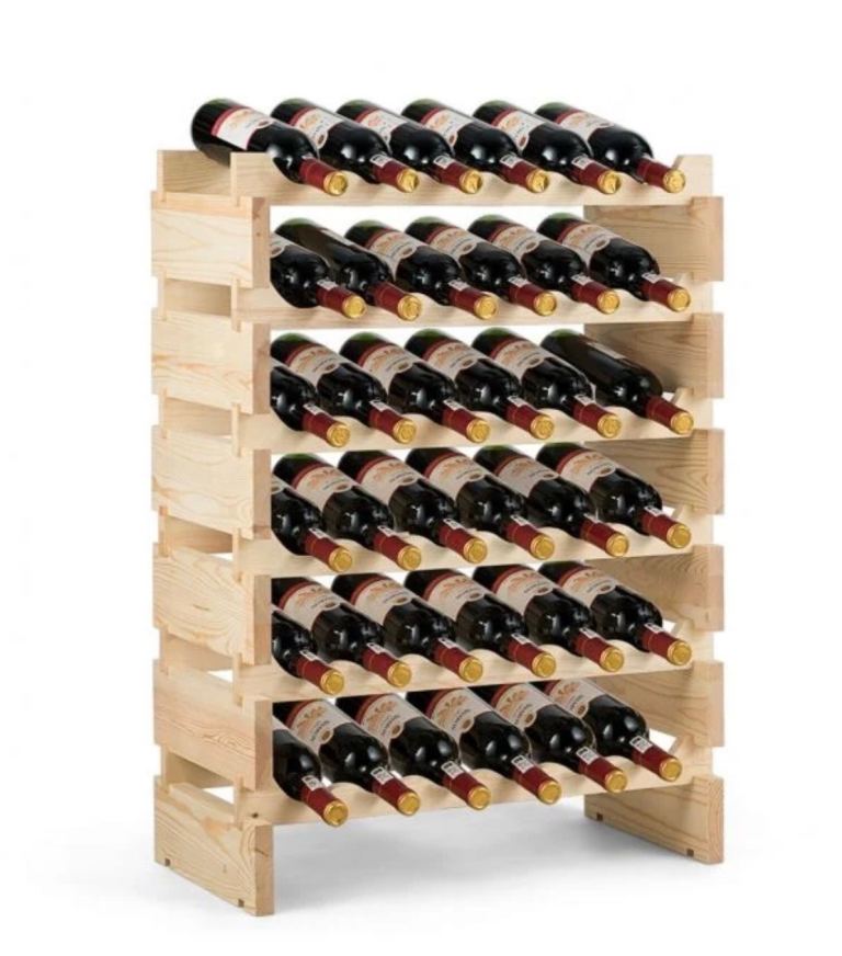 Wooden Wine Rack Storage Unit 