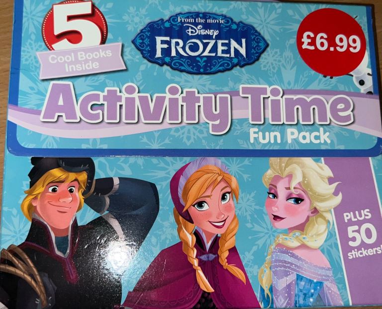 Disney Frozen Activity Time Fun Pack with 5 Books and Stickers – New