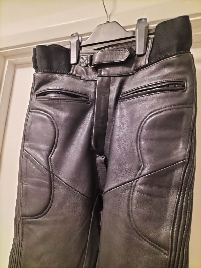 Frank Thomas motorcycle leather trousers UK size 28 good condition 