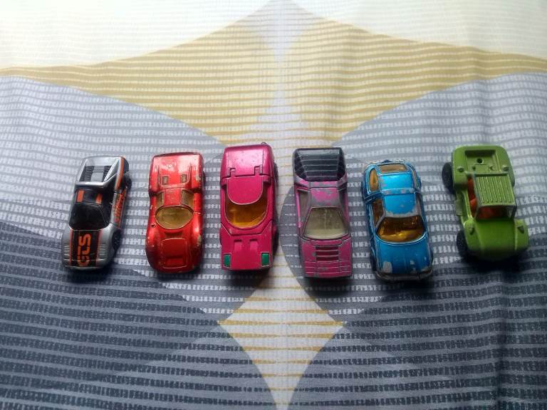 Vintage very collectable 6 stylish metal toy cars 