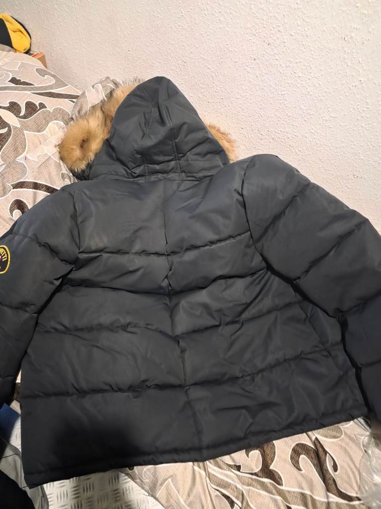 Mens Zavetti Canada with Faux Fur Hood 