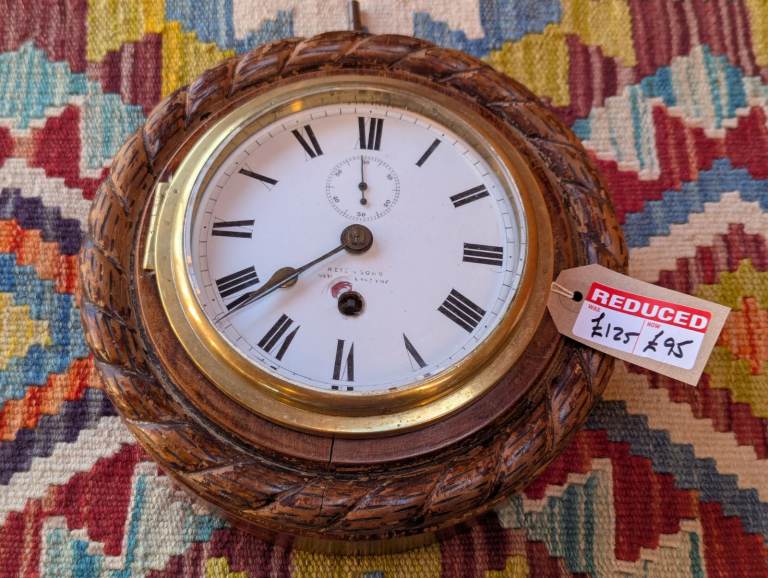 WINTER SALE - ​Reid and Sons Newcastle ships clock with key