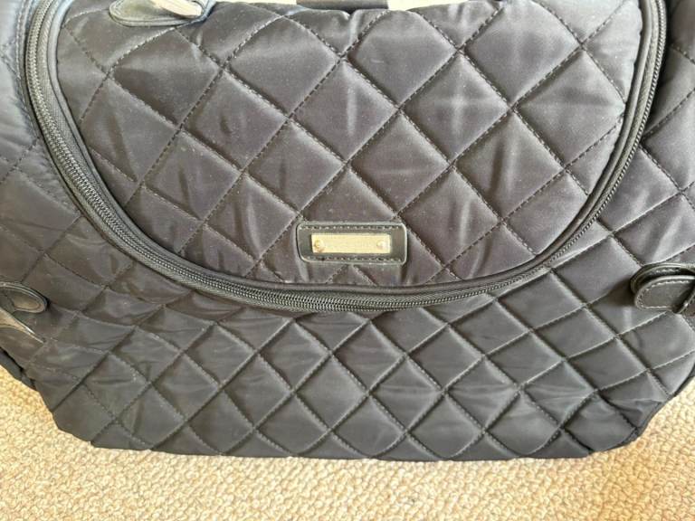 Luxury Storksak Poppy Quilted Baby Changing Bag - Black