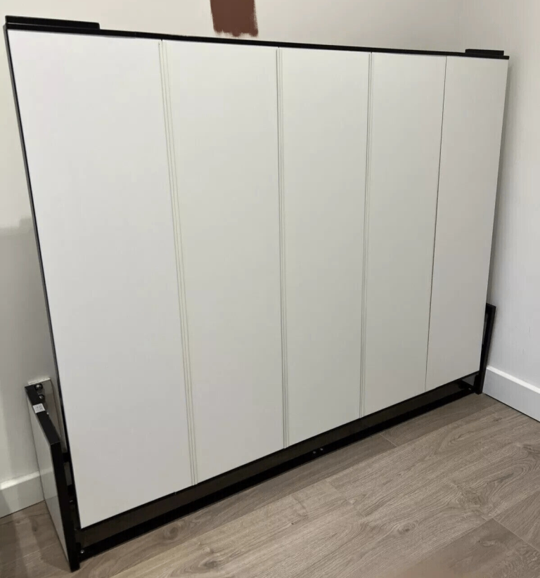 Small Double Horizontal Wall Bed Fold out Murphy - foldaway Studio Wallbedking