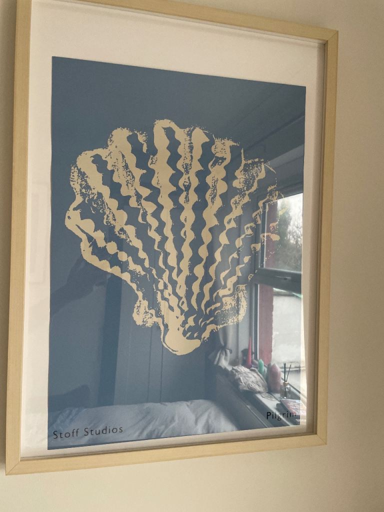 Stoff Studios Shell Print Blue with Ikea Frame